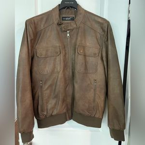 Black Rivet Men faux leather jacket